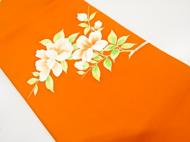JAPANESE NAGOYA OBI / SHIOZE / HAND PAINTED / BRANCH FLOWER